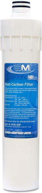 Carbon Polishing Filter for Applied Membranes NTR RO System | NTR-50P Replacement Water Filter Stage 4 for NTR-RO-50