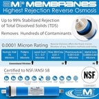 APPLIED MEMBRANES INC. 36 GPD Reverse Osmosis Membrane | RO Membrane Water Filter Replacement for Reverse Osmosis Water Filtration System | 1.8” x 12” Universal Compatibility | Made in USA M-T1812A36