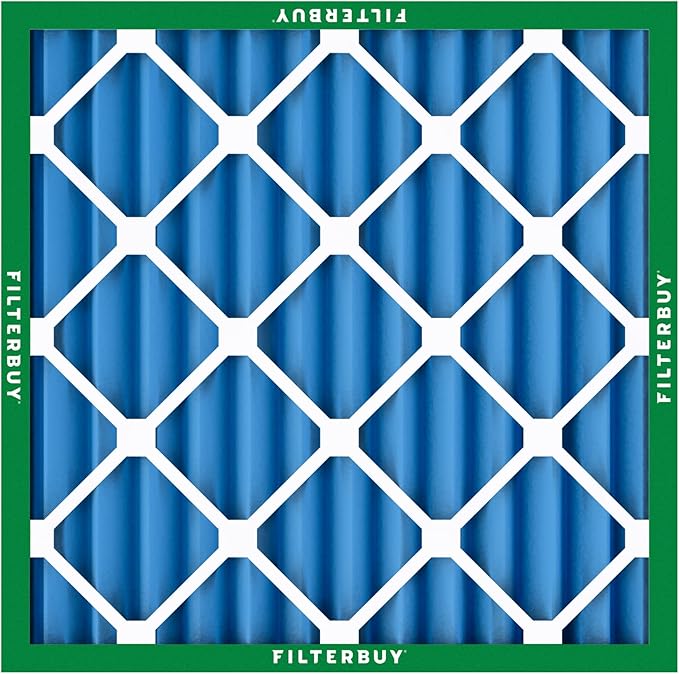 Filterbuy 10x10x2 Air Filter MERV 13 Optimal Smoke & Allergy Defense (4-Pack), Electrostatic Pleated HVAC AC Furnace Filters Replacement, Made in USA (Actual Size: 9.50 x 9.50 x 1.75)