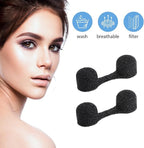 100 Pieces Nose Plug Filter Disposable Nose Dust Filters Bulk Sponge Nostril Filters for Spray Tanning Welding Dust Allergies DustConstruction Areas (Black)