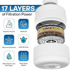 17-STAGE Bath Filter for Tub with Premium Design & Leak-Proof, 7000-Gallon Long-Life Cartridge with Vitamins C & E + Essential Minerals Removes Chlorine and Softens Hair, Skin & Nails | Patent Pending