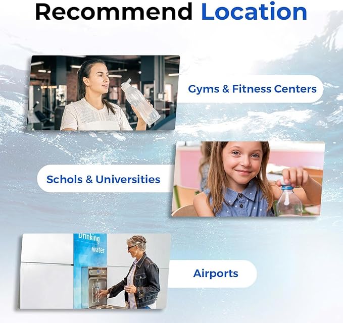 Water Filter Replacement Compatible With Elkay 51600C EWF6000 Bottle Filling Stations, 6000 Gallons/12 Months (No Chip - 6 Pack)