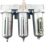1/2" NPT HEAVY DUTY Industrial Grade 3 Stages Filter Coalescing Desiccant Dryer System For Compressed Air Lines, Metal Bowls, Great For Paint Spray And Plasma Cutter (MANUAL DRAIN)