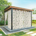 Leaf Outdoor Curtains for Patio Summer Jugal Leaves Pastoral Plant Linen Waterproof Outside Curtains with Grommet Top Weatherproof Curtain for Cabana Pergola Gazebo, 2 Pack, 54" W x 108" L