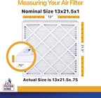 Filter King 13x21.5x1 Air Filter | 6-PACK | MERV 13 HVAC Pleated A/C Furnace Filters | MADE IN USA | Actual Size: 13 x 21.5 x .75"