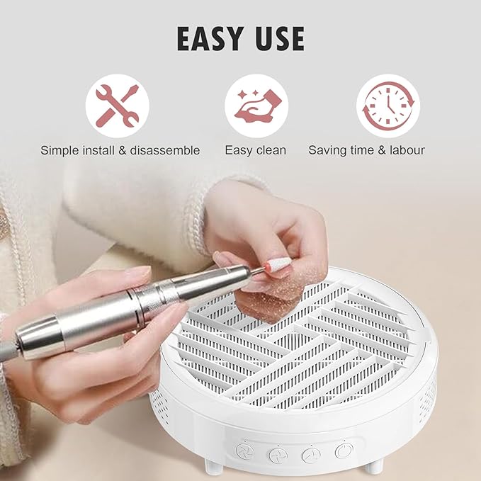 4 Pack Replacement Filters Compatible with MelodySusie HPro/SProR Nail Dust Collector, Home or Nail Salons Use Reusable Refill Filters for Nail Dust Vacuum Machine