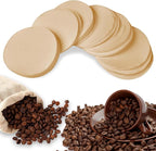 CEYAZYE 200 PCS Round Coffee Filter Paper, 56 mm Disposable Coffee Filters, Moka Coffee Pot Filter for Espresso Machine Portafilter Moka Pot, Quality Material Paper Fiber Heat Resistance