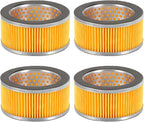 PATIKIL 4.2 x 2 Inch Air Compressor Intake Paper Filter 4 Pack Piston Type Air Filter Elements Replacement for Blowers Generators Filter Particles to Reduce Noise, Yellow