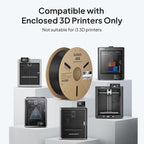 ELEGOO ASA Filament 1.75mm Deep Black 1KG, UV & Weather Resistant 3D Printer Filament for Outdoor Functional Parts, High Impact Strength Engineering Grad 1kg Spool (2.2lbs) Fit for FDM Printers
