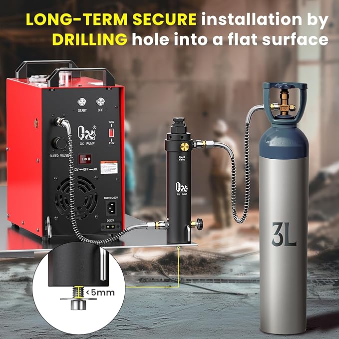 GX-PUMP Professional-Grade High Pressure PCP Air Compressor Filter with Pressure Maintaining Function- 5800PSI Oil/Water Separator, Magnetic or Screw Mounting,Dry Air Intake for Paintball