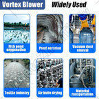 Vortex Ring Regenerative Blower,Single Phase High-Pressure Industrial Vacuum Pump,Electric Air Pump,for Industrial Applications,Construction Sites,Fish Pond Aeration 250W/0.34HP
