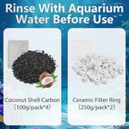 30 Pack Replacement Filter Media Kit Compatible with Fluval 306/307 Aquarium Filters, Including Bio Ceramic Rings, Activated Carbon, Blue, White & Black Bio Foam Value Pack