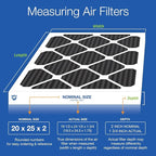 Nordic Pure 20x25x2 (Actual Size: 19 1/2 x 24 1/2 x 1 3/4) Pure Carbon Pleated Odor Reduction Merv 8 Furnace Filters 12 Pack