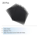 MECCANIXITY 20PCS PC Dust Filter, 90mmx90mm PVC Computer Case Cooler Dustproof Mesh Cover Fan Grills for Computer Chassis Speaker, Black