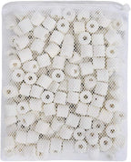 Wave Point Aquarium Filter Media Kits, 1 lb Activated Carbon + 50pc Bio Balls +1 lb Ceramic Ring (Triple Pack)
