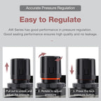SNS 1/4''NPT Compressed Air Compressor Pressure Filter Regulator Piggyback Combo - Poly Bowl with Metal Guard, Semi-auto Drain, Bracket, with Gauge AW3000-N02A
