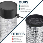 2Pcs 6 Inch Grow Tent Vent Cover Filter, Duct Filter Net with Elastic Band and Fixed Buckled, Black Mesh Screen Shield for Exhaust Fan, Plant Growth, Tent Ventilation