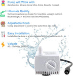 200623 Aero-Garden Pump with 10 Filters, Ultra Quiet Hydroponics Growing System Pump Fit for Harvest Elite, Bounty, Farm, Extra, Ultra