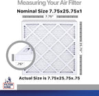 Filter King 7.75x25.75x1 Air Filter | 4-Pack | CARBON MERV 8 HVAC Pleated A/C Furnace Filters | MADE IN USA | Actual Size: 7.75 x 25.75 x .75"