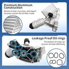 11428583895 Aluminium Engine Oil Filter Housing Assembly with Oil Cooler & Filter Compatible with BMW 340i 440i 540d 540i 640i 740i M240i X3 X4 3.0L 2016-2021 Replace # 11428511391