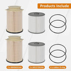 Marsram Fuel Filter for Ram 2500 3500 4500 5500 6.7 Cummins Diesel, Fuel Filters fit for 2019 2020 2021 2022 2023 Dodge Ram, 2 Set Fuel Filter Water Separator Kit Replace 68157291AA 68436631AA