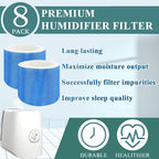 HC888 Humidifier Wicking Filter C Replacement for Honeywell HCM-890 HEV-320, Walgreens HC-888 HC-888N HCM-890 HEV-320 Series & Duracraft D88 DCM-200 DH-890 Cool Mist,8Pack Blue