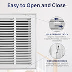 20"W x 14"H [Duct Opening Size] Steel Return Air Filter Grille - Removable Face/Door for 1 inch Filters -HVAC Vent Cover Grill - White [Outer Dimensions: 22 5/8"W X 16 5/8"H]