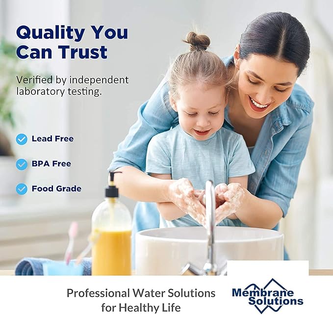 Membrane Solutions 20 Micron Sediment Water Filter Replacement Polypropylene Cartridge 10"x 2.5" for Whole House RO System, Compatible with Aqua-Pure AP110, GE FXUSC, WHKF-GD05, Culligan P5-6 Pack