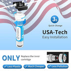 Water Filter for Sink with Faucet, Reduce Heavy Metals/Chlorine/PFAS/PFOA/PFOS/Odor/Sediment, NSF/ANSI 42&53 Improve Taste, EZ Change Life Indication Mineral pH+ Under Sink Water Filter -Jumbo