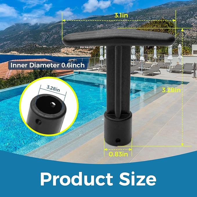 Backwash Piston Plastic Shaft, 273089 Slide Valve Handle for Pentair Sta-Rite Pool and Spa Filter 2" MultiPort Push and Pull Valve 261047 261165 261165 5/8" PVC Multiport Slide Valve Tee Handle, 2pcs