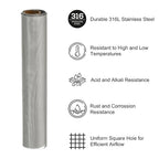 PATIKIL 40"L x 10"W Woven Wire Mesh, 150 Mesh 316L Stainless Steel Air Vent Filter Screen for Window Security Vent Cover Filtration Animals Fence