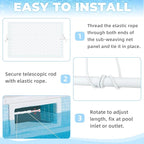Pool Skimmer Guard Kit Pool Skimmer Screen Net Skimmer Catcher Leaf Shield Net for Inground or Above Ground Pools Debris Easy Assembly Prevent Blockage Anti-Rust & Anti-Corrosion