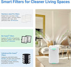 Nuwave Oxypure Zero E500 Air Purifier with Washable Reusable Filters for Large Room | Smart Air Cleaners 99.9% Removal 0.1 Micron Particles | Sleep Mode, 6 Fan Speed & Timer, App Control