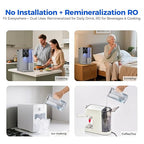 CT910G Alkaline Mineral Countertop Reverse Osmosis Water Filter - 2 Filters (1 RO + 1 Remineralization pH+ RO) for 4-Year Lifespan, 8-Stage Filtration, NSF 372,42,58, Reduce TDS PFAS, Bundle