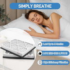 20x24x3 MERV 13 Pleated Air Filter, 2 Pack, Compatible with Zephyr VGF Series 20x24x3 Whole Home Return Air Grille Filter, Actual Size 18.42 * 22.55 * 3"