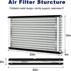 2-Pack 413 Filter Replacement Compatible with AprilAire Whole House Air Purifiers,Models 1410,1610,2410,2416,3410,4400,MERV 13 16x25x4 Pleated HVAC AC Furnace Filter