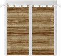 Vintage Western Living Room Curtains 84 Inch Length, Window Curtains Tab Top, Rustic Farmhouse Wooden Grain Barn Door Light Filtering Window Treatments Drapes 42"x84" 2 Panel