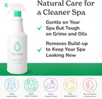 Shell Cleaner by EcoOne | All-Natural, Fragrance-Free Spa & Hot Tub Surface Cleaner | Hot Tub Shell Cleaner Removes Scum, Grime, & Stains | Foam-Free Spray-and-Wipe Hot Tub Cleaner, 32 Oz