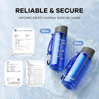 Survimate 5-Stage 0.01μm Ultra-Filtration Filtered Water Bottle, BPA-Free Material, NSF/ANSI 42&372 Certified, Portable Water Filter Bottle for Survival, Camping, Hiking, and Emergency Use