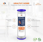Aquaboon 20 Micron Pleated Sediment Filter Cartridge 10" x 2.5" Whole House Water Filter Replacement Compatible with WFPFC3002, WHKF-WHPL, 6-Pack