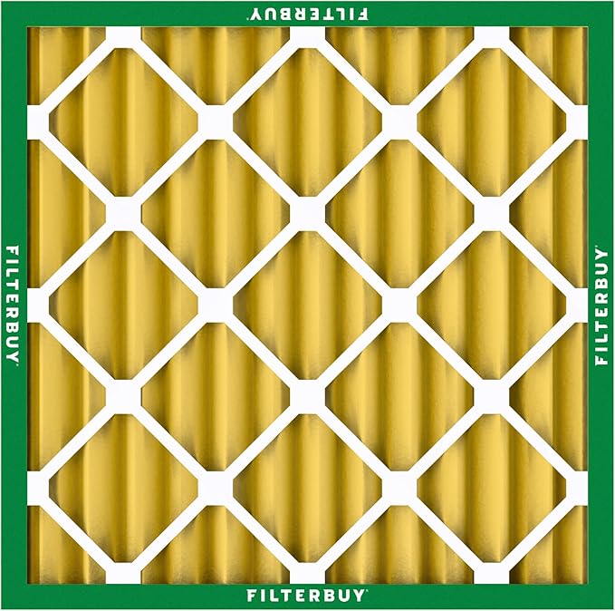 Filterbuy 12x12x2 Air Filter MERV 11 Superior Pet & Allergy Defense (1-Pack), Electrostatic Pleated HVAC AC Furnace Filters Replacement, Made in USA (Actual Size: 11.50 x 11.50 x 1.75)