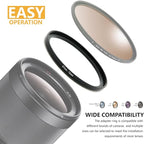 67mm to 72mm Step Up Ring Filter Adapter Black Metal Step up Adapter Rings Compatible with All Brand UV CPL ND Camera Lens Filter Step Down Ring (67mm-72mm)