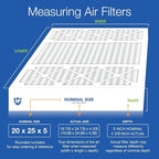 Nordic Pure 20x25x5 (Actual Size: 19 7/8 x 24 7/8 x 4 3/8) Honeywell/Lennox Replacement MERV 14 Air Filters 4 Pack
