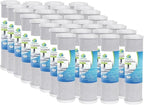 32-Pack Replacement GE GXWH04F Activated Carbon Block Filter - Universal 10 inch Filter for GE HOUSEHOLD PRE-FILTRATION SYSTEM