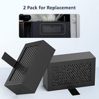 2 Pack Activated Carbon Air Filter Cartridge for Bamboo Lab X1/X1C/P1P/P1S 3D Printer, Replacement Carbon Filters for VOCs PM2.5 Odors, Black