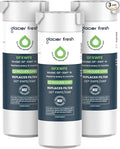 GLACIER FRESH Water Filter Compatible with XWFE (Built-in CHIP), Replacement for GE XWFE, XWF Refrigerator Water Filter NSF/ANSI 42 Certification Pack of 3