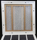 HVAC Premium 22 x 14 Duct Opening Steel Return Air Filter Grille, for 1-inch Filter, Removable Door, Flat Stamped HVAC Vent Cover Grille, Outer Dimensions 24.5 x 16.5