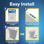 Filtrete 20x25x1 AC Furnace Air Filter, MERV 12, MPR 1500, CERTIFIED asthma & allergy friendly, 3 Month Pleated 1-Inch Electrostatic Air Cleaning Filter, 2-Pack (Actual Size 19.719x24.688x0.78 in)