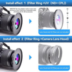 43mm to 82mm Lens adapter/43mm Lens to 82mm Camera Filters Ring Compatible All 43mm Camera Lenses to 82mm UV CPL ND Filter Accessory and 82mm Lens Hood(43-82mm)