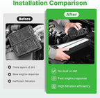 Engine+Cabin Air Filters Kit Fit for 2003-2009 Toyota 4RUNNER 4.0L, 2007-2009 FJ CRUISER 4.0L Engine Air Filter Set Car for My Car Automotive Accessories CF9846A CA9683